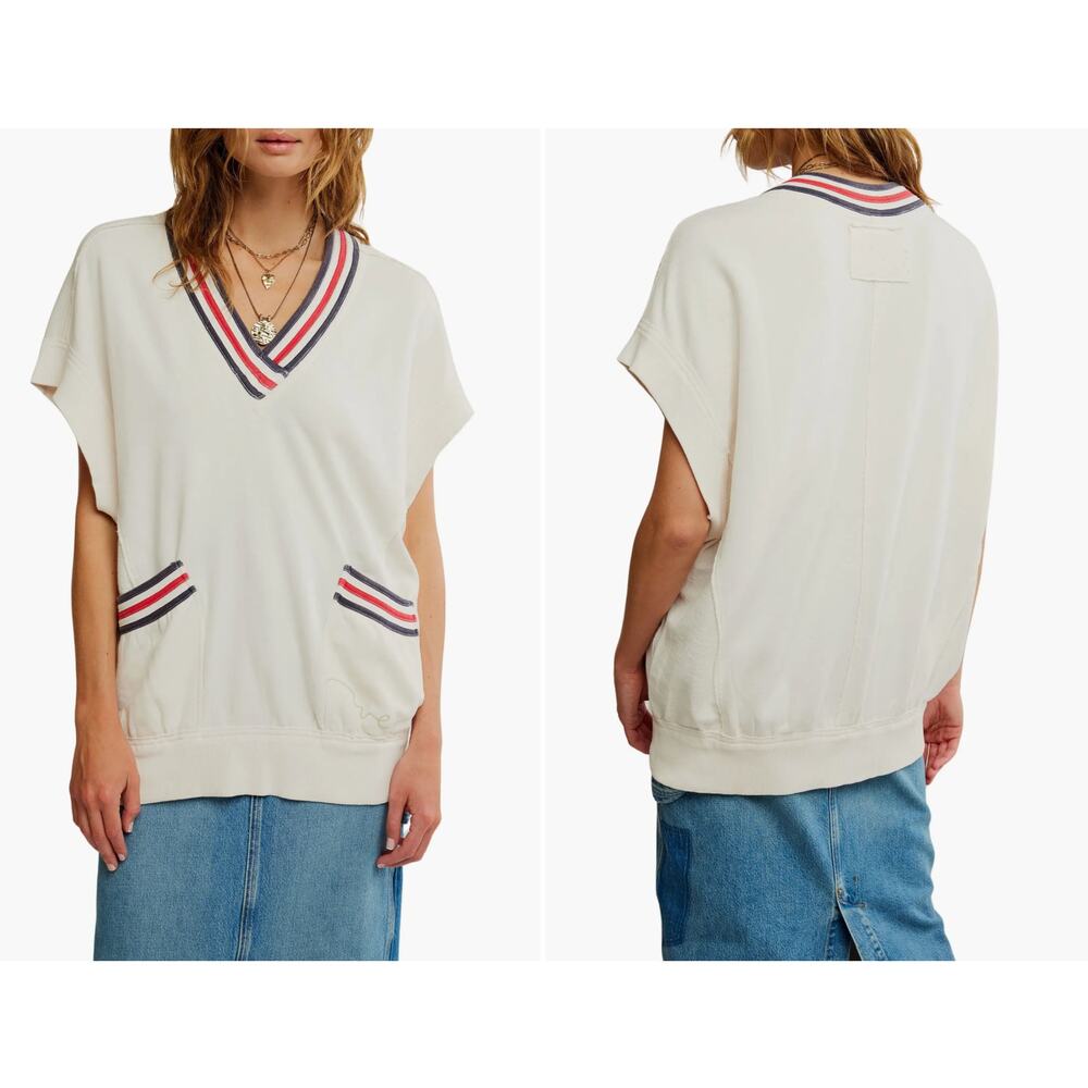 NUULY Free People We The Free Ivy Pullover Vest | Size M